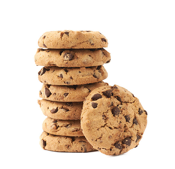 istock Stack of cookies isolated over the white background 625369992