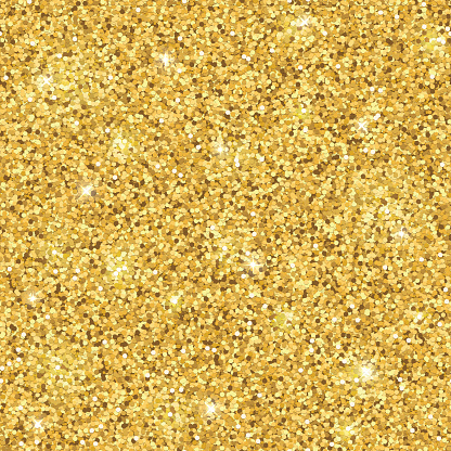 Gold glitter seamless pattern. Shiny sparkles. Vector