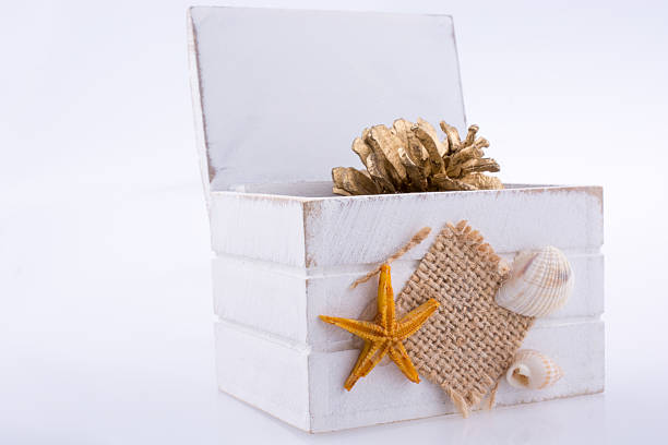istock Wooden case of white color 625371150