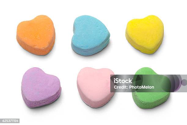 Candy Hearts Stock Photo - Download Image Now - Heart Shape, Candy Heart, Discussion