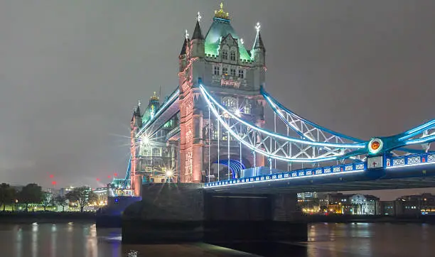 Photo of The Tower bridge at night, London, United Kingdom.