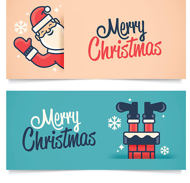 christmas banner - nikolaus stiefel stock-grafiken, -clipart, -cartoons und -symbole