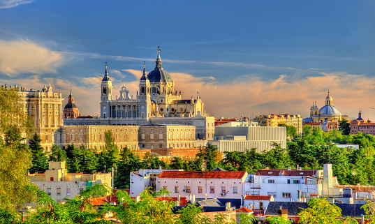 Vista de la Catedral de la Almudena en Madrid, España photo