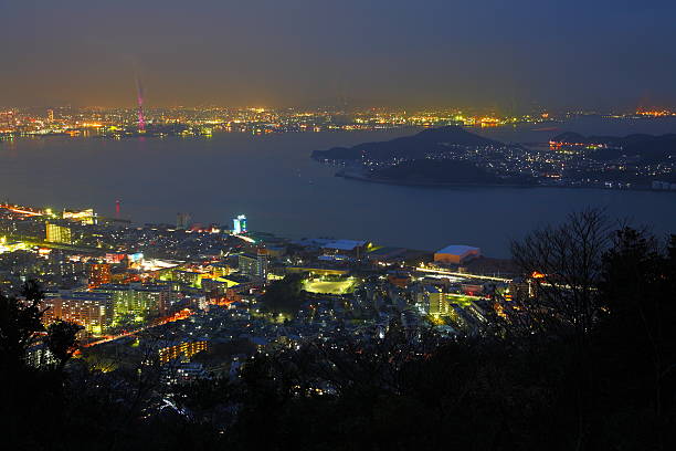 北九州の夜景 - 山口 ストックフォトと画像