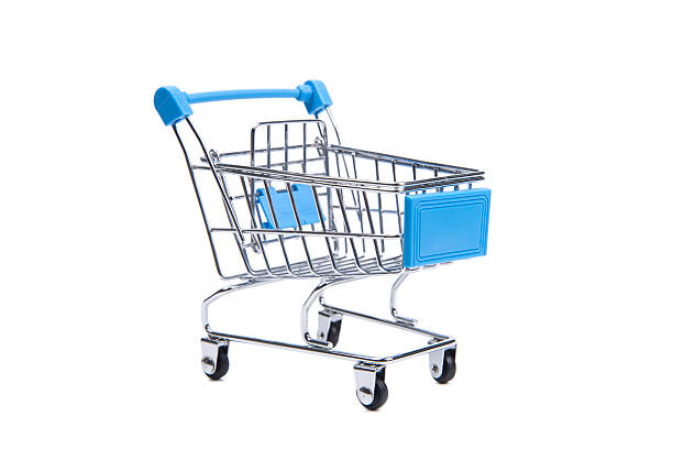 istock Blue Small Shopping Cart 625380452