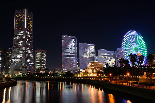 istock Skyscrapers at Minatomirai, Yokohama at night 625383300