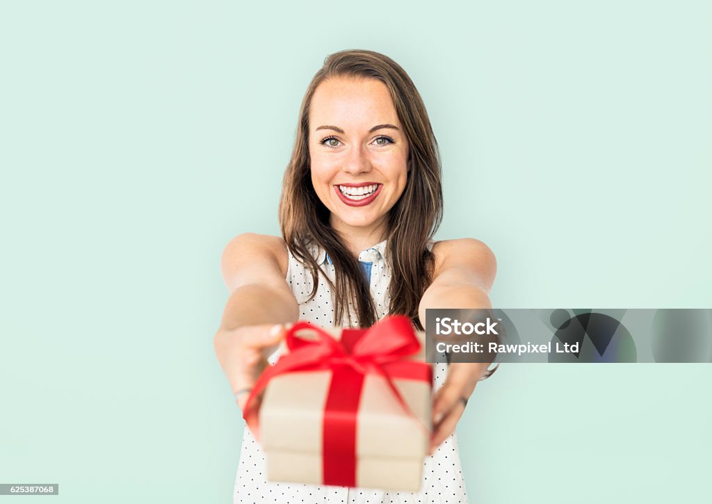 Christmas New Year Celebration Decorations Concept Giving Stock Photo
