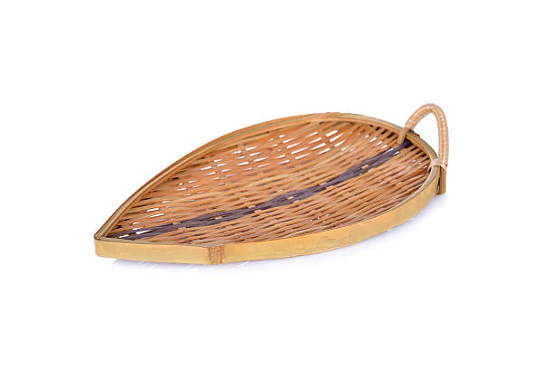 istock Japanese bamboo basket on white background 625387442