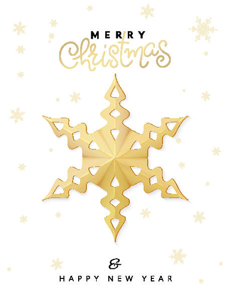 istock christmas poster with gold lettering  and big star 625389010