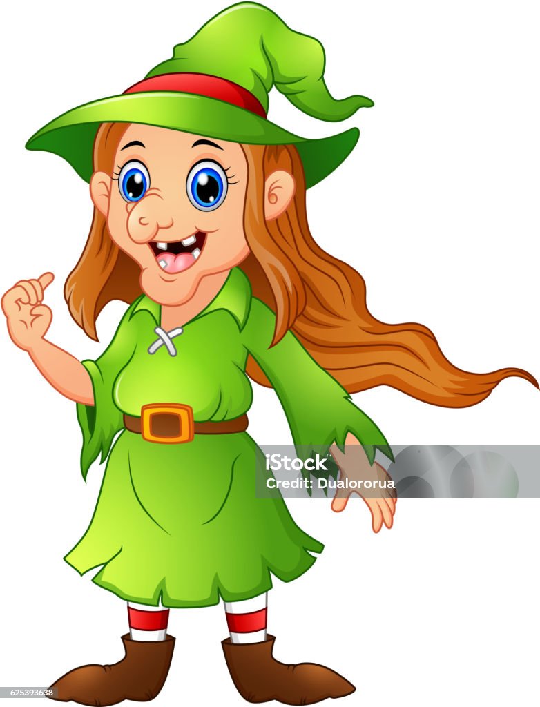 Old Witch In Green Christmas Elf Costume Stock Illustration - Download  Image Now - Environmental Conservation, Green Color, Witch - iStock