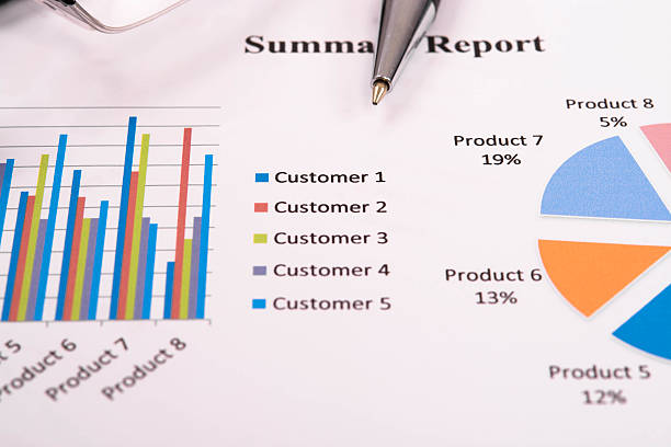 istock business chart report, business paper 625409688
