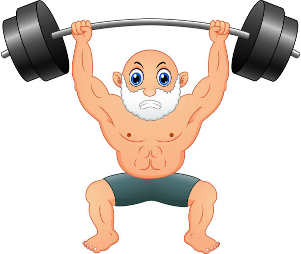 Old Man Weightlifting Stock Illustration - Download Image Now - Cartoon, Vector, Weightlifting - iStock Old Man Weightlifting Stock Illustration - Download Image Now - Cartoon, Vector, Weightlifting - iStock