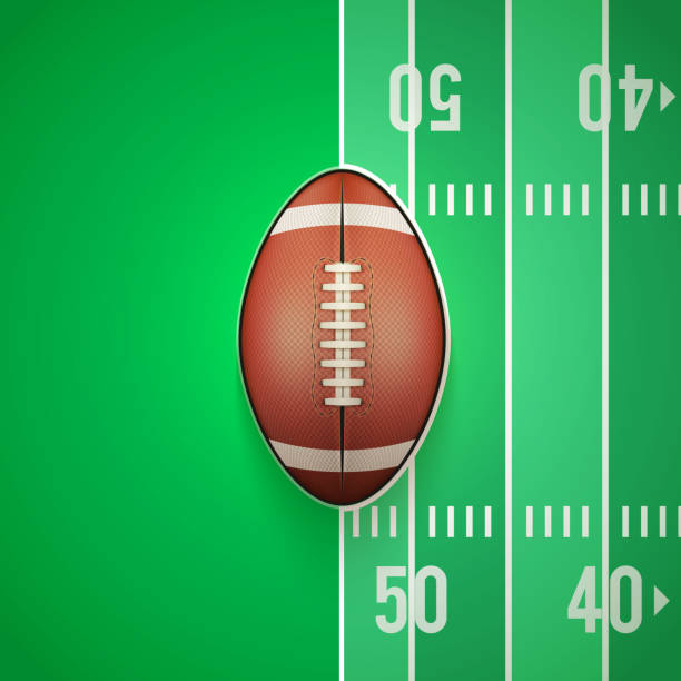 istock Poster Template of American Football Ball 625427310
