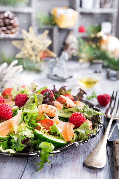 istock Fresh salad with smoked salmon 625431964