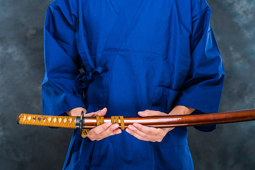 Japanese sword and men
