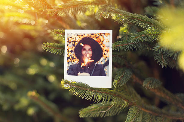 maximizar bueno lanza Christmas Instant Photo Stock Photo - Download Image Now - Instant Print  Transfer, Christmas, Christmas Tree - iStock
