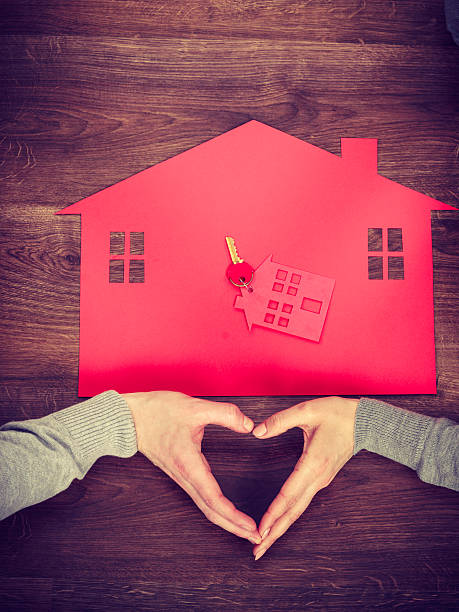 istock Heart and house symbol 625435492