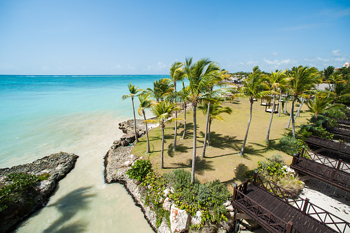 Resort at Caribbean sea in Punta Cana, Dominican Republic