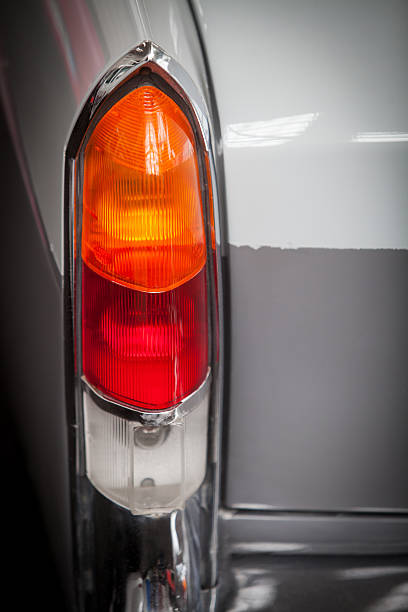 istock Vintage car rear lights 625438046