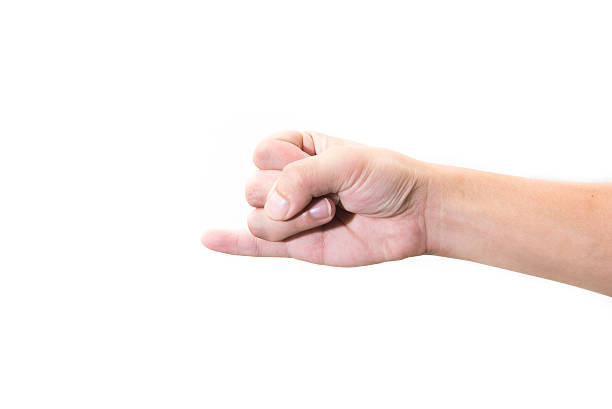 istock Male hand isolated on white background 625458140