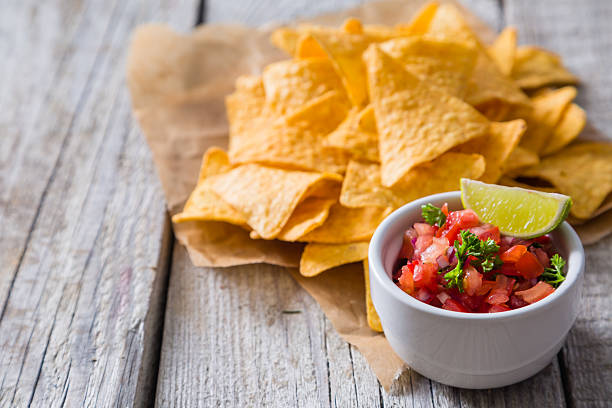 istock Nachos and salsa sauce ingredients 625467390