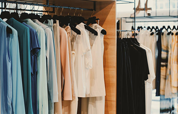 istock clothes in a fancy shop 625470160