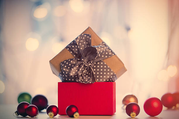istock Christmas gift and baubles 625498794