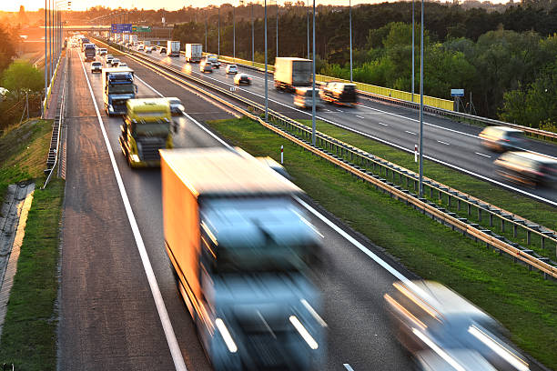 istock Four lane controlled-access highway in Poland 625502354