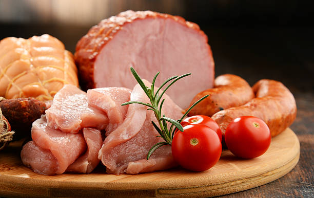 istock Meat products including ham and sausages 625503192