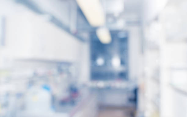 Scientific background: modern laboratory out of focus