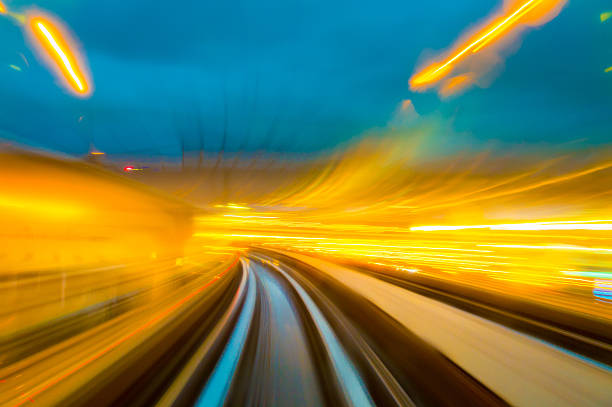 istock Speed motion in urban highway road tunnel 625508642