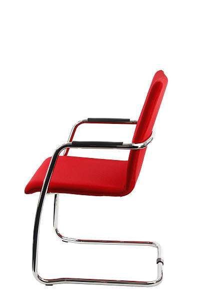 istock Red chair isolated on the white background 625525258