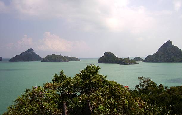 park narodowy ang thong, panoramiczny widok, tajlandia - ang thong islands zdjęcia i obrazy z banku zdjęć