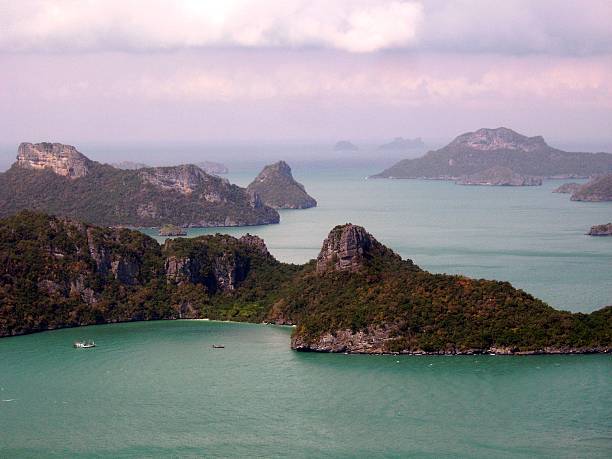 앙통 국립공원, 탁 트인 전망, 태국 - ang thong islands 뉴스 사진 이미지