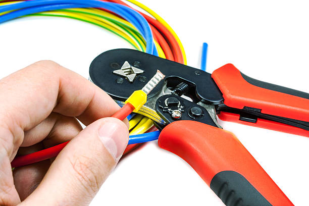 istock Cord end terminal crimper on a white background 625527594