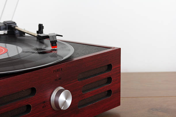 istock Close up of a retro record player 625528876