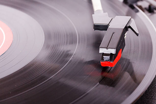 istock Close up of a retro record player 625528988