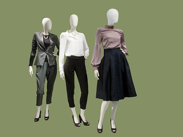 istock Three female mannequins dressed with fashionable clothes. 625529134