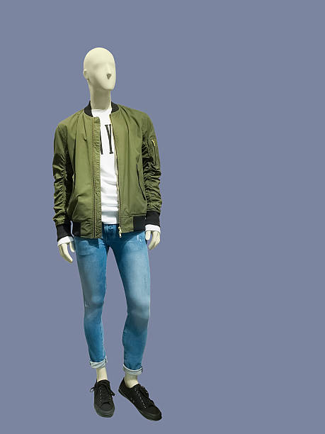 istock Male mannequin dressed in jacket and jeans. 625529244