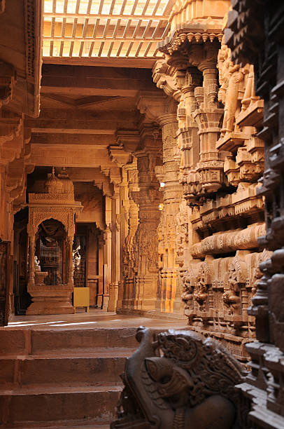 istock Jain temple in Jaisalmer fort, Rajasthan, India 625548996