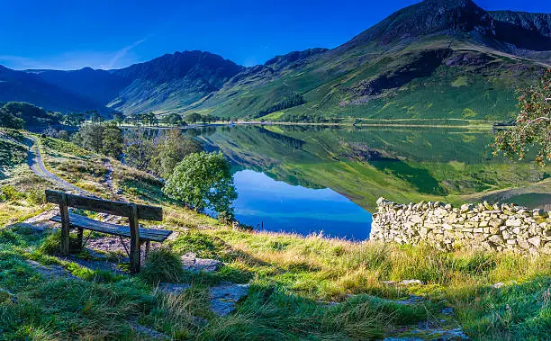 Rest for a moment, overlooking Buttermere in The Lake District, Cumbria, England