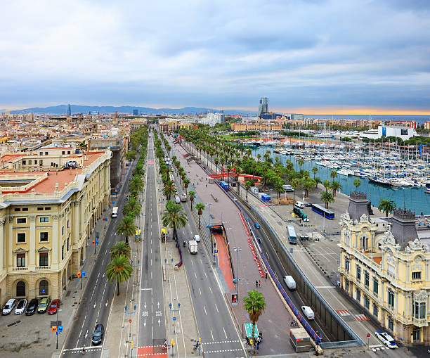 istock Aerial view of Barcelona 625587304