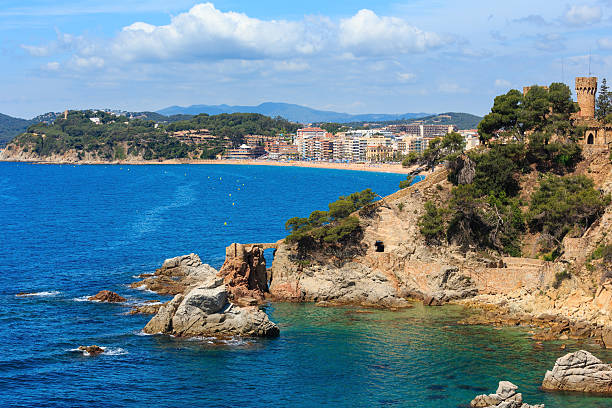 istock Summer sea rocky coast view (Spain). 625587438