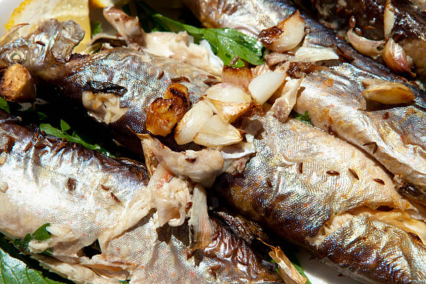istock Baked Trout with Garlic and Mushrooms. 625601894