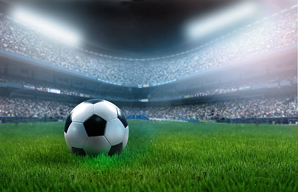 istock soccer ball on stadium 625604924