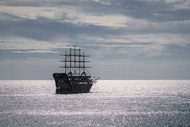 Majestic Tall Ship at Sea in Bodrum, Turkey