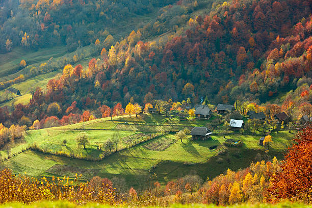 istock Autumn in mountain village 625623346