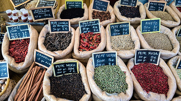 istock Spices in jute bag 625624782