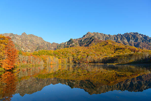 istock Pond in Togakushi in autumn 625626416