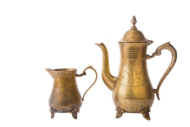 istock Some turkish vintage coffee pots isolated on white 625626680